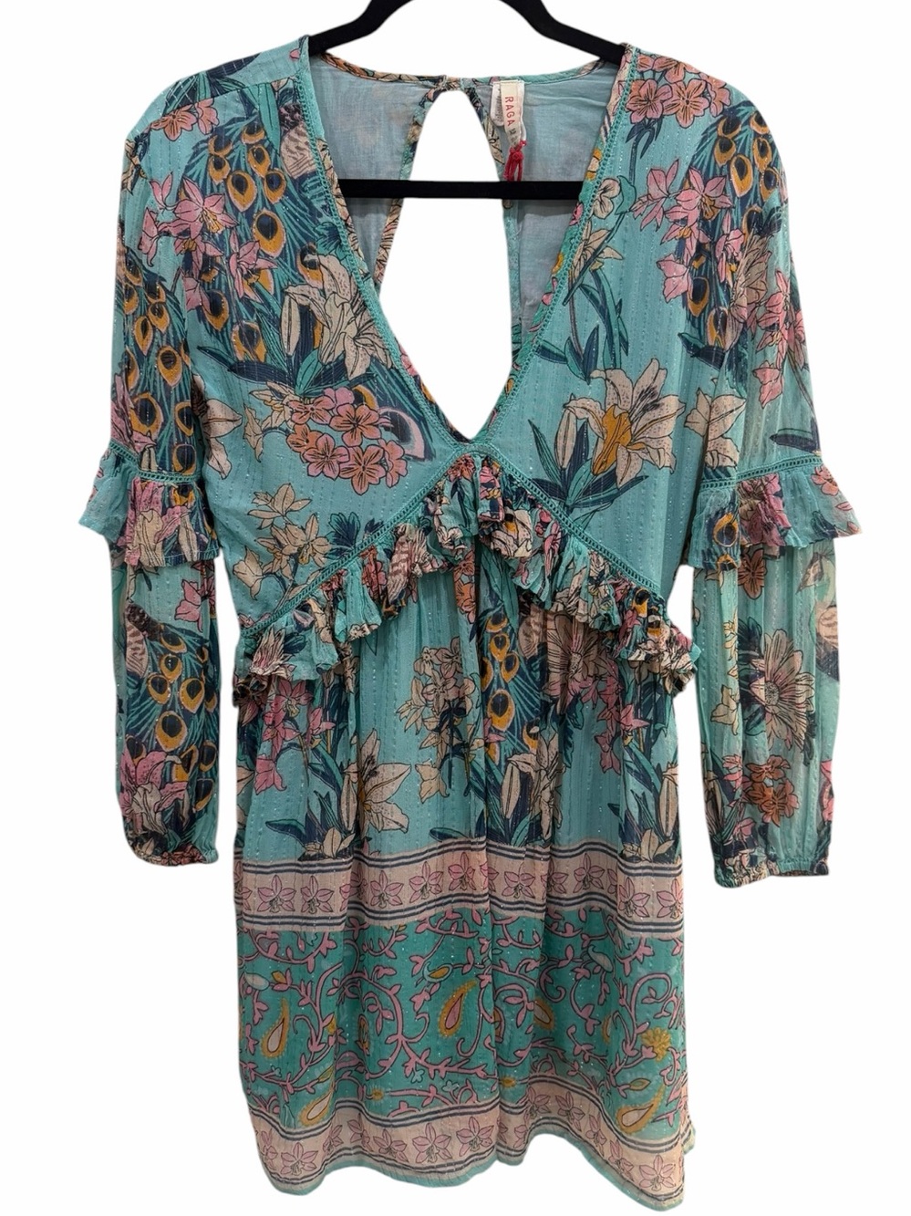 Anthropologie RAGA Botanic Enchantment Mini Boho Dress Size XS - Picture 4 of 8